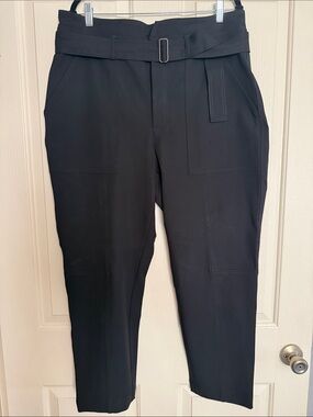 Banana Republic Black High-Rise Belted Women's Trousers